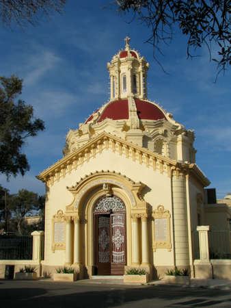 A chapel dedicated to Our Lady of Lourdes in Floriana, Malta の写真素材