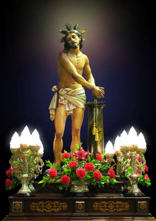 A statue depicting the Flagellation of Jesus Christ at Cospicua, Malta.