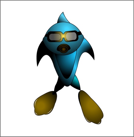 This image is a cartoon of shark  This image is vector, can be resize any size and high-resulition のイラスト素材