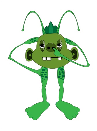 This image is a cartoon of monster  This image is vector, can be resize any size and high-resulition のイラスト素材
