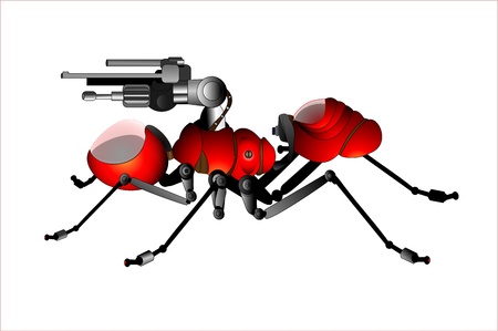 This image is a cartoon of ant robot. This image is vector, can be resize any size and high-resulition.のイラスト素材