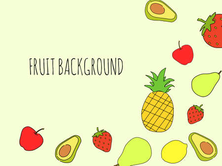 Fruit Background Vectorのイラスト素材