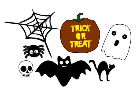 Halloween verctor elementのイラスト素材