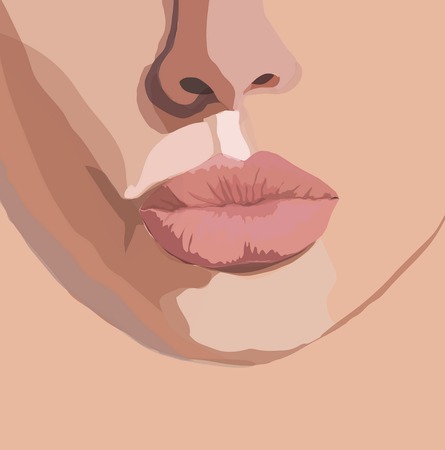 Picture of gentle bow lipsのイラスト素材
