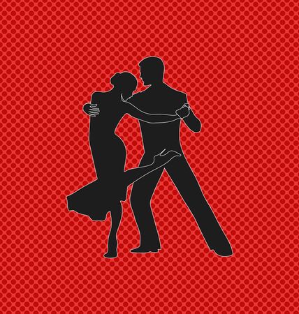 Tango dancing pairのイラスト素材