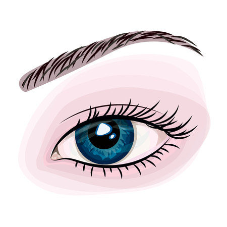 Woman beautiful blue eyeのイラスト素材