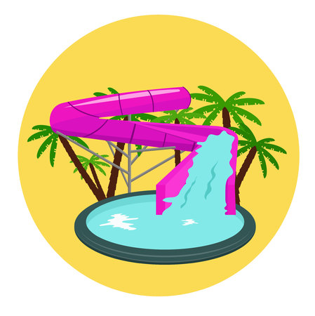 Aquapark. Vector illustrationのイラスト素材