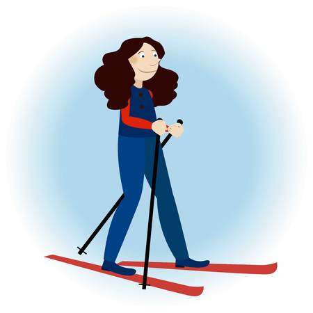 Cute Ski Girlのイラスト素材