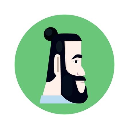 Man with beard illustration.のイラスト素材
