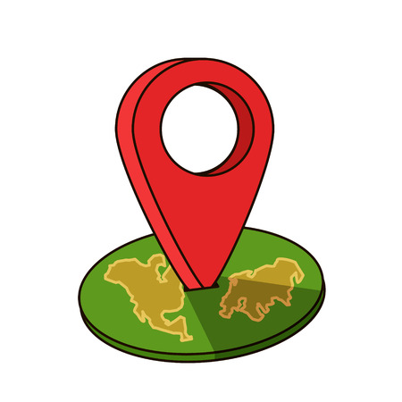 Around the world travelling by plane, airplane trip in various country, travel pin location on a global map. Flat icon modern design styleのイラスト素材