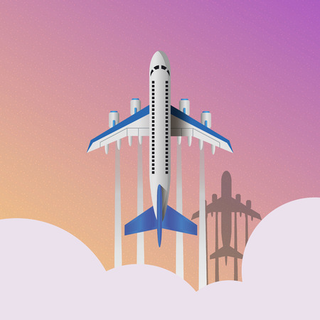Air travel infographics template. Eps10 vector travel around the world illustration, banner