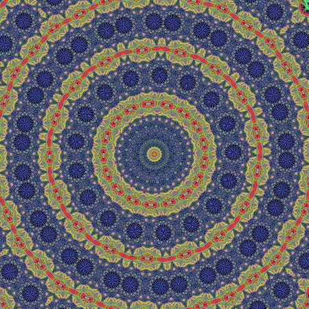 yellow blue round ornament