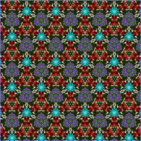 ornamentation of colorful patterns