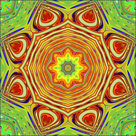ornamentation of colorful patterns