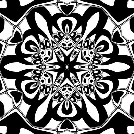 black and white ornamentの写真素材