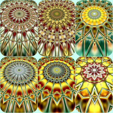 mixed color pattern ornamental collage
