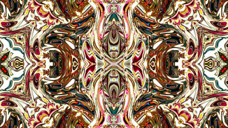 Colored mandala. Oriental round pattern. Mystical motif, Abstract exotic background. Fantastic...