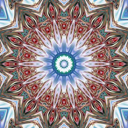 Colored mandala, Oriental round pattern, Mystical motif, Abstract exotic background. Fantastic...