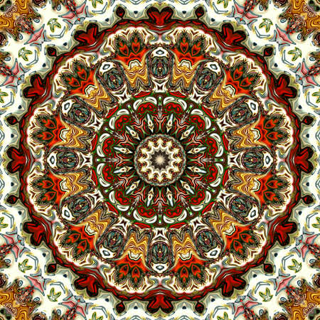 Colored mandala, Oriental round pattern, Mystical motif, Abstract exotic background. Fantastic...