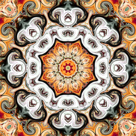 Unique mandala, Oriental round pattern, Mystical motif, Abstract exotic background. Fantastic...