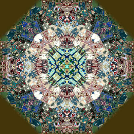Unique mandala, Oriental round pattern, Mystical motif, Abstract exotic background. Fantastic...
