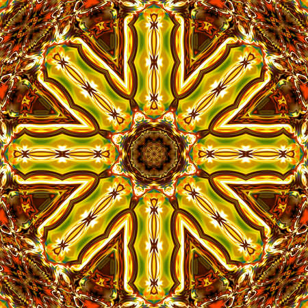 Unique mandala, Oriental round pattern, Mystical motif, Abstract exotic background. Fantastic...
