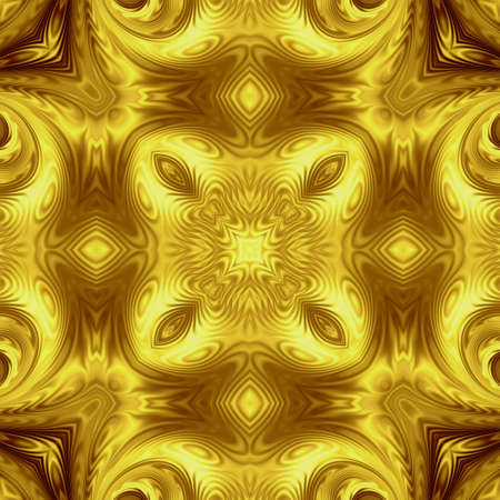 Unique mandala, Oriental round pattern, Mystical motif, Abstract exotic background. Fantastic fractal design, Colorful digital art, shining geometric texture.の写真素材