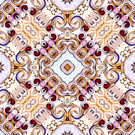Unique mandala, Oriental round pattern, Mystical motif, Abstract exotic background. Fantastic...