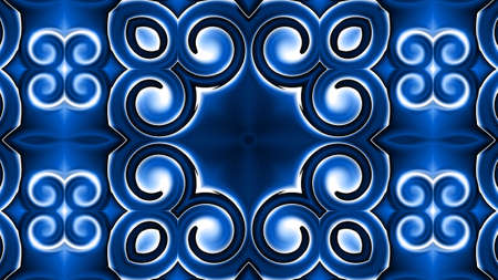 Unique mandala, Oriental round pattern, Mystical motif, Abstract exotic background. Fantastic fractal design, Colorful digital art, shining geometric texture.の写真素材
