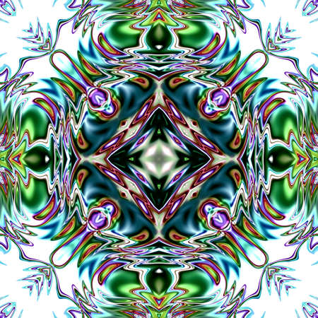 Oriental pattern, Mystical motif, Abstract background. Fantastic design, Colorful digital art,...