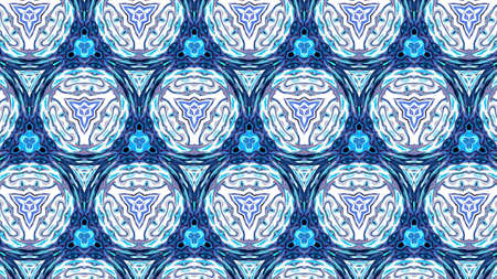 Oriental pattern, Mystical motif, Abstract background. Fantastic fractal design, Colorful digital...