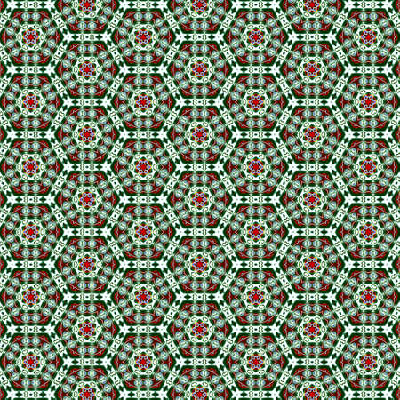 Oriental pattern, Mystical motif, Abstract background. Fantastic design, Colorful digital art,...