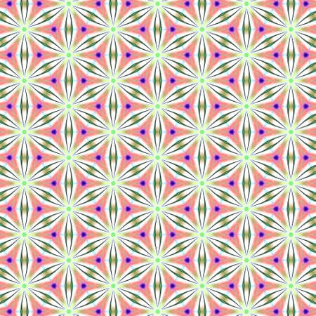 Oriental pattern, Mystical motif, Abstract background. Fantastic design, Colorful digital art, geometric texture.の写真素材