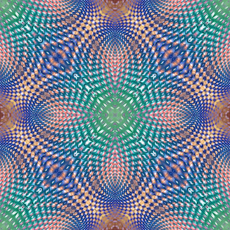 Oriental pattern, Mystical motif, Abstract background. Fantastic design, Colorful digital art,...
