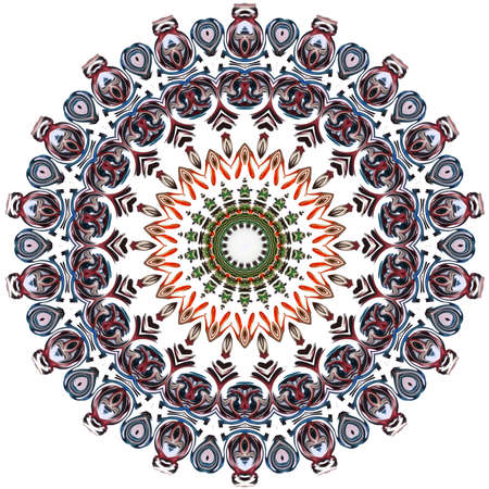 Oriental pattern, Mystical motif, Abstract background. Fantastic design, Colorful digital art,...