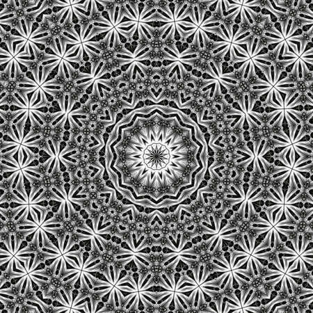 Oriental pattern, Mystical motif, Abstract background. Fantastic design, Colorful digital art, geometric texture.の写真素材