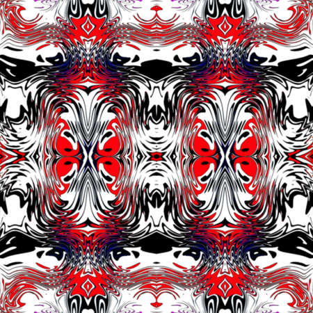 Oriental pattern, Mystical motif, Abstract background. Fantastic design, Colorful digital art,...