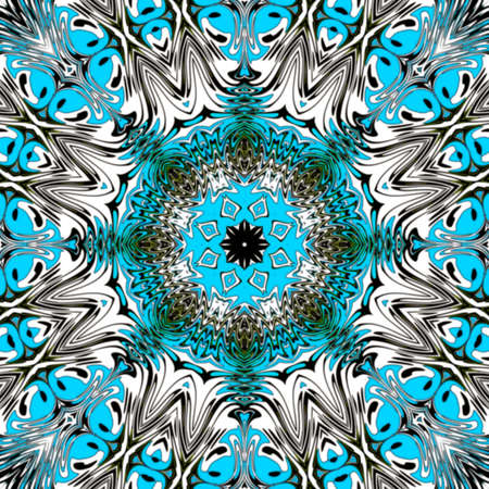 Oriental pattern, Mystical motif, Abstract background. Fantastic design, Colorful digital art,...