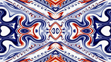 Colorful digital art, Oriental pattern, geometric texture, Mystical motif, Abstract background,...