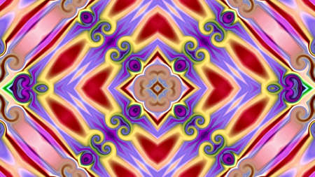 Oriental pattern, Mystical motif, Abstract background. Fantastic design, Colorful digital art,...