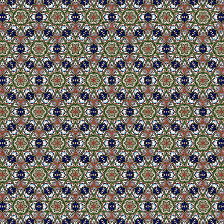 Colorful digital art, Oriental pattern, geometric texture, Mystical motif, Abstract background,...