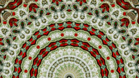 Colorful digital art, Oriental pattern, geometric texture, Mystical motif, Abstract background, Fantastic design.の写真素材