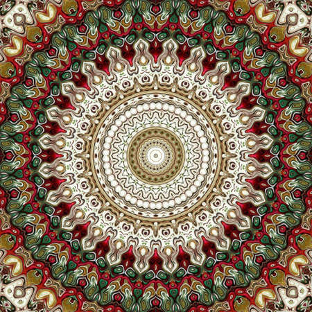Colorful digital art, Oriental pattern, geometric texture, Mystical motif, Abstract background,...