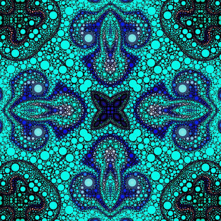 Colorful digital art, Oriental pattern, geometric texture, Mystical motif, Abstract background,...