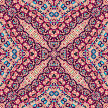 Colorful digital art, Oriental pattern, geometric texture, Mystical motif, Abstract background,...