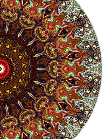 Colorful digital art, Oriental pattern, geometric texture, Abstract background,の写真素材