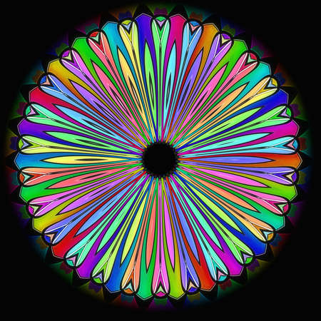 Colorful digital art, Oriental pattern, geometric texture, Abstract backgroundの写真素材
