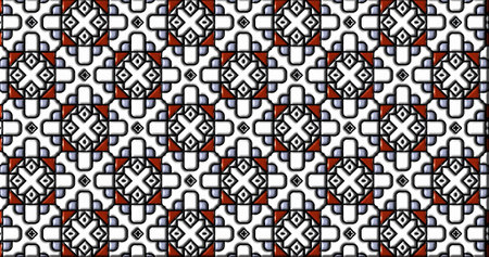 geometric ornamental shapes. decorative symmetrical background. unique and creative design. abstract colorful illustration.の写真素材