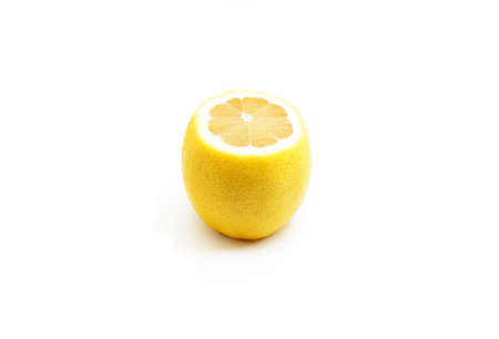 Lemon fruit on white backgroundの写真素材