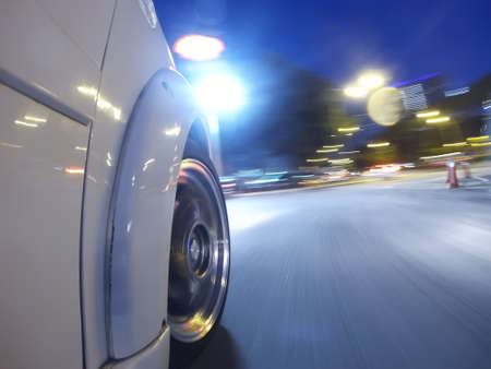 Fast vehicle moving on motion blur background